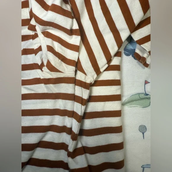 Madewell Tan and White Striped long-sleeved shirt size small - Picture 8 of 14